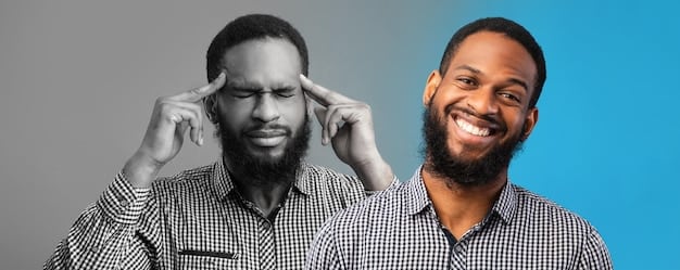 A split-screen image showing a person looking stressed on one side and then smiling with relief on the other side, symbolizing the before and after of obtaining Medicaid coverage.