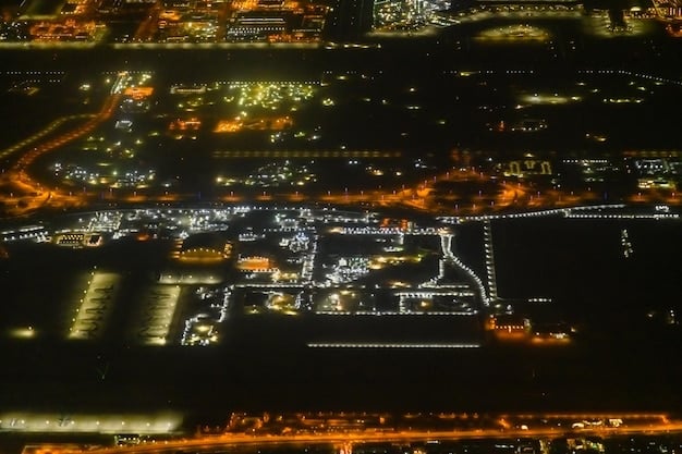 A futuristic rendering of a US military drone swarm operating in an urban environment, showcasing advanced sensor technology and interconnected communication systems.