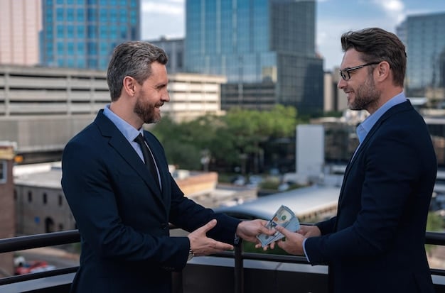 Two professionals shaking hands after a successful salary negotiation, symbolizing a positive and mutually beneficial agreement.