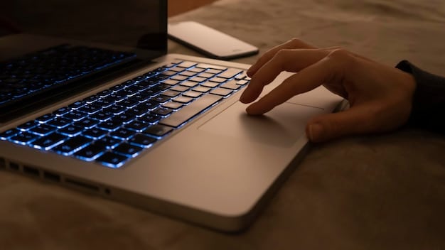 A close-up of a person's hands typing code on a laptop, emphasizing the technology sector's opportunities for high-paying part-time positions. The screen displays lines of code, and the focus is on the keyboard.