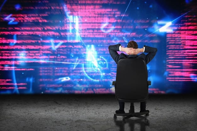 A person working on a complex coding interface, with lines of code scrolling rapidly, surrounded by multiple monitors, symbolizing the intensity and focus required for tech certifications.