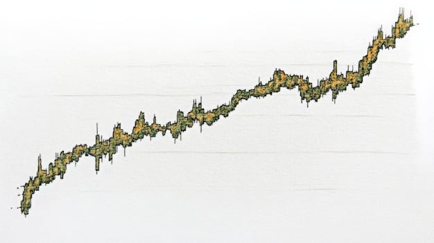 A graph showing the historical trend of the federal funds rate over the past year, highlighting the current rate and previous changes.