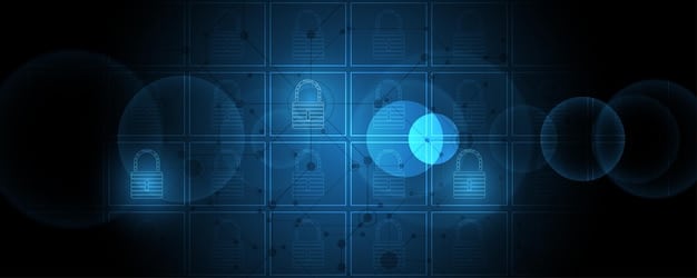A visual representation of online security measures, including icons of a lock, shield, and antivirus software, set against a backdrop of a digital interface.