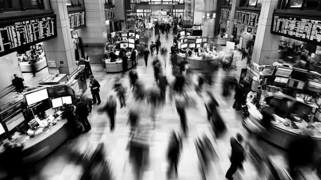 A split image showing two contrasting scenes: on one side, a bustling stock exchange floor with screens flashing red numbers; on the other side, a worried elderly woman sitting at her kitchen table, reviewing bills, symbolizing the impact of a potential default on financial markets and vulnerable populations.