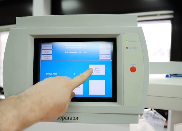 A close-up of a modern voting machine with a clear and user-friendly interface, alongside a hand holding a paper ballot, symbolizing the ongoing debate between technological advancement and traditional methods in election administration.