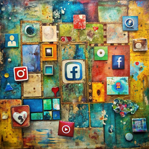 A visually appealing collage showing various social media icons (Facebook, Instagram, Twitter, LinkedIn) merging to form a tree with money leaves. The background should be a blurred cityscape in a modern, vibrant style.