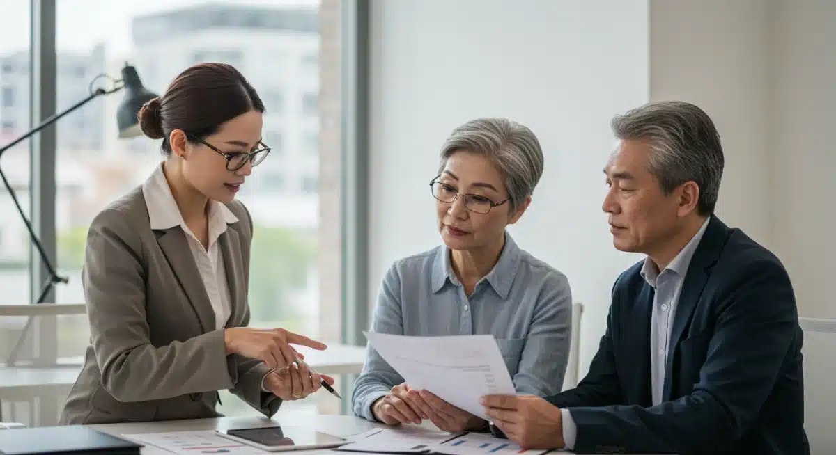 Financial advisor discussing annuity options with a couple