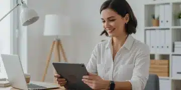 Professional woman reviewing job offer, Great Resignation aftermath