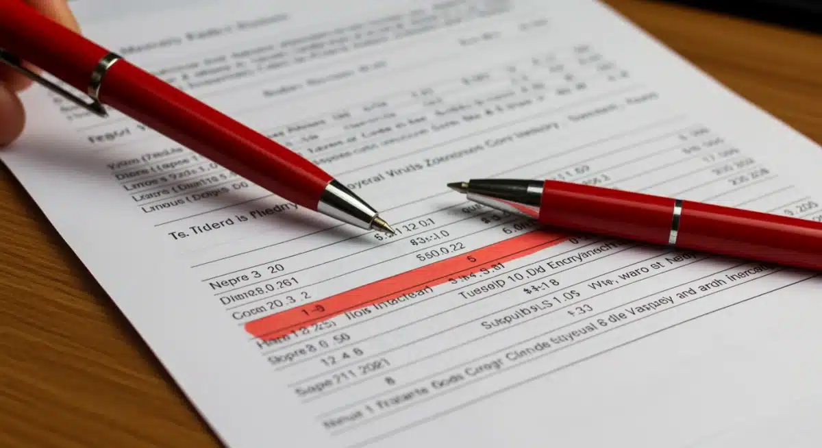 Highlighted medical bill showing potential billing errors