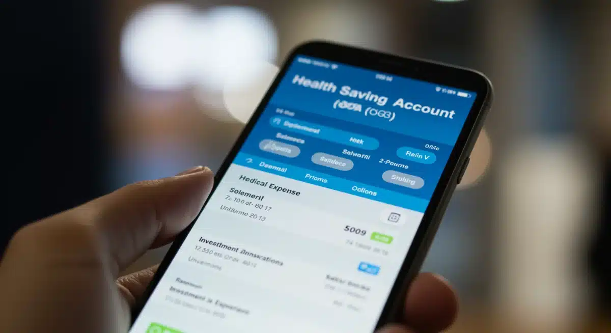 Digital interface of a Health Savings Account on a smartphone