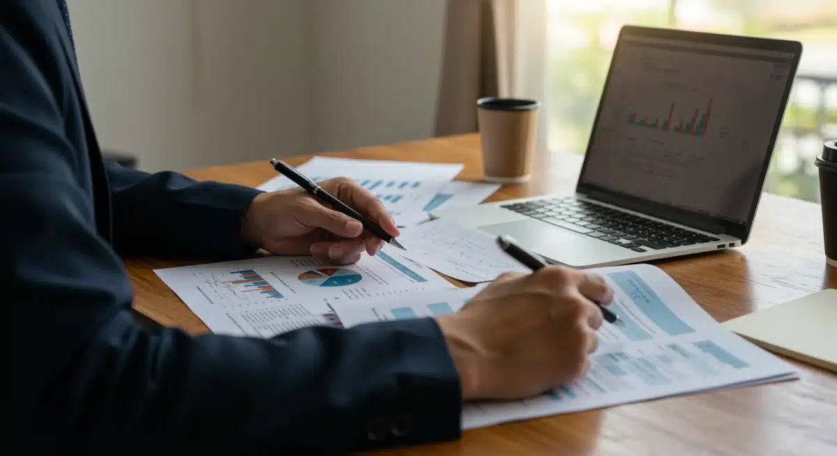 Person researching market salary data for negotiation