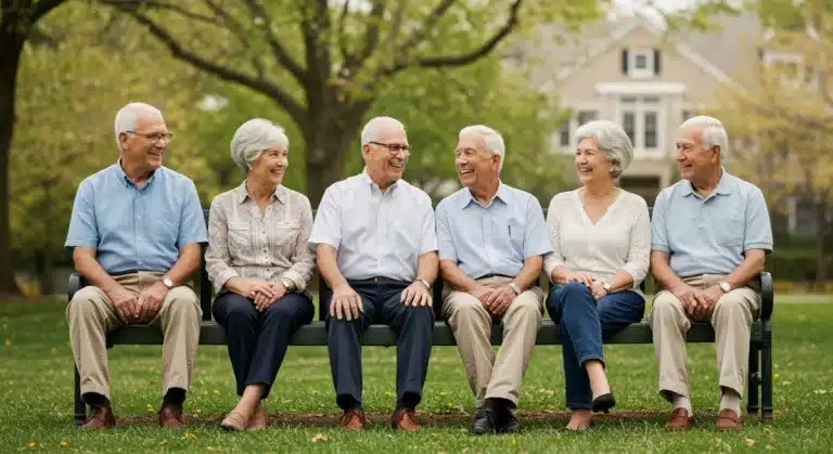 Seniors enjoying retirement, symbolizing financial security and guaranteed income
