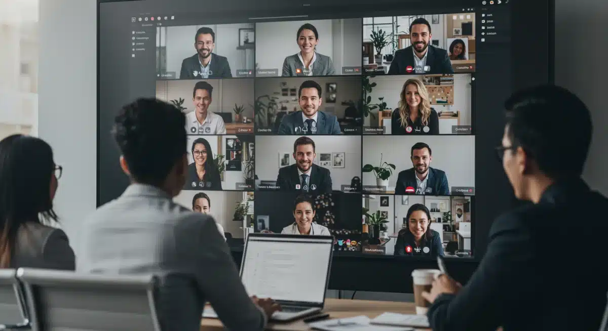 Diverse professionals networking virtually, highlighting digital connection importance in job search.