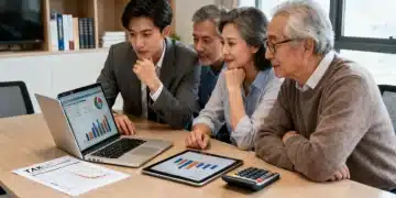 American investors reviewing financial documents and capital gains tax rules for 2026