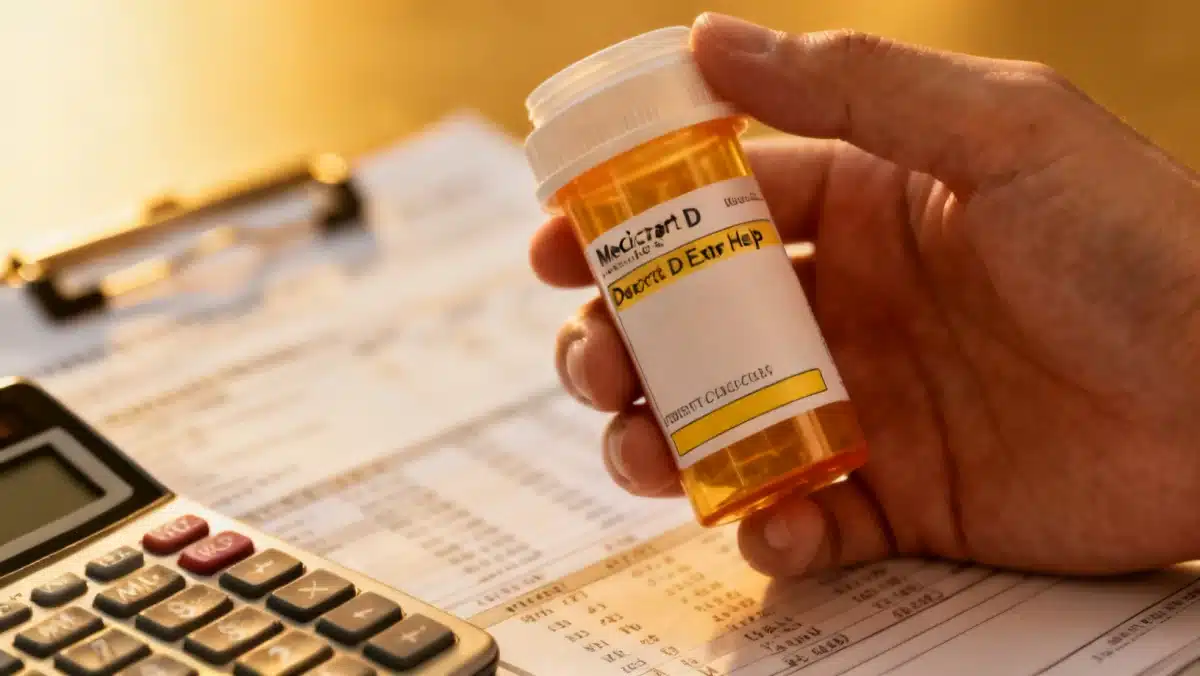 Person analyzing prescription drug costs with financial documents