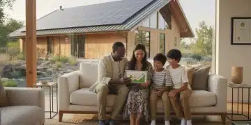 IRA Financial Benefits 2026: A Deep Dive Family reviewing financial benefits from Inflation Reduction Act