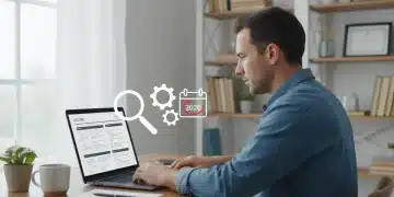Professional reviewing a modern US resume template on a laptop for 2026 job search